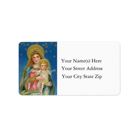 Mary and Jesus  Address Label (Voorkant)