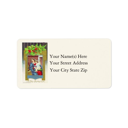 Mary and Jesus  Address Label (Voorkant)