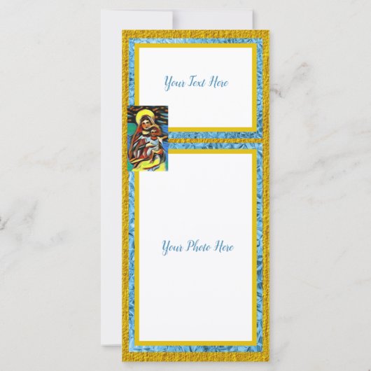 Mary and Jesus Art Kaart met kerstmis (Achterkant)