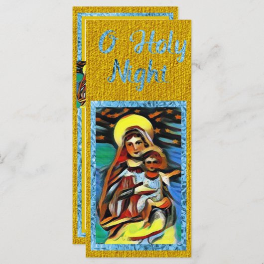 Mary and Jesus Art Kaart met kerstmis (Voorkant / Achterkant)