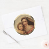 Mary and Jesus child Sistine madonna Prang CC0970 Ronde Sticker (Envelop)