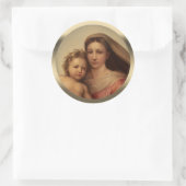 Mary and Jesus child Sistine madonna Prang CC0970 Ronde Sticker (Tas)
