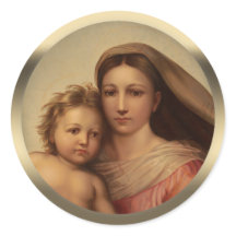 Mary and Jesus child Sistine madonna Prang CC0970