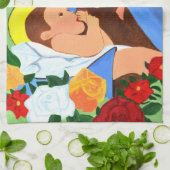 Mary and Jesus kitchen cloth  Theedoek (Gevouwen)