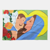 Mary and Jesus kitchen cloth  Theedoek (Horizontaal)