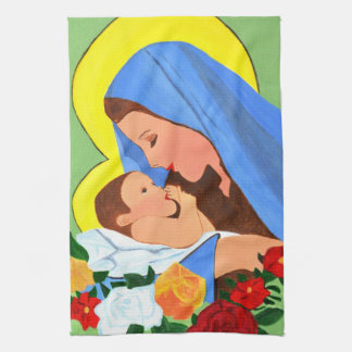Mary and Jesus kitchen cloth  Theedoek