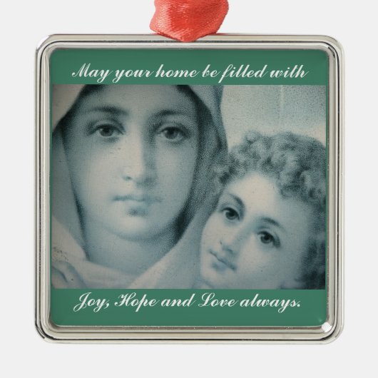 Mary and Jesus Metalen Ornament (Voorkant)