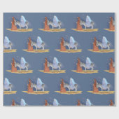 Mary and joseph kerstwrapping cadeaupapier (Vlak)