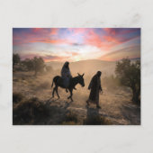 Mary and Joseph Traveling To Bethlehem Feestdagenkaart (Voorkant)