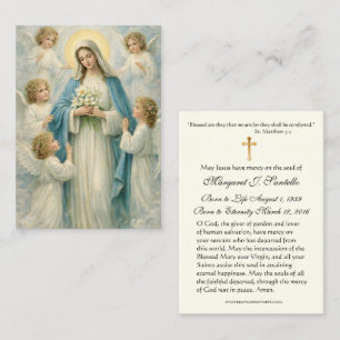 Mary Angels Katholieke Rouwherdenkings Heilige Kaa Visitekaartje
