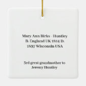 Mary Ann Huntley 1814-1897 Keramisch Ornament (Achterkant)