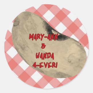 Mary-Ann & Wanda 4-Ever! Sticker - rood