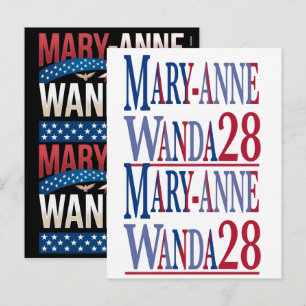 Mary-Anne Wanda 28 Mary Anne Wanda 2028 T-shirt Feestdagenkaart
