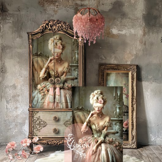 Mary Antoinette Verrukkelijk, Portret en Bloemen Tissuepapier