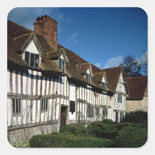 Mary Arden's House Vierkante Sticker (Voorkant)