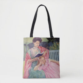 Mary Auguste die haar dochter leest, Cassatt Tote Bag