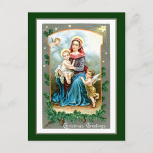 Mary Baby Jesus en Angel Briefkaart