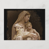 Mary Baby Jesus en Lamb Briefkaart (Voorkant)