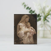 Mary Baby Jesus en Lamb Briefkaart (Staand voorkant)