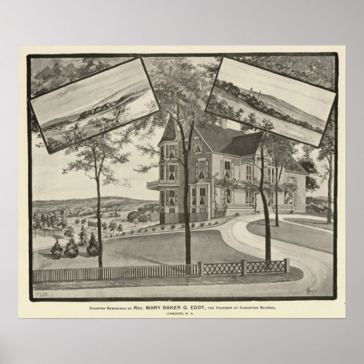 Mary Baker Eddy woonplaats Poster (Voorkant)