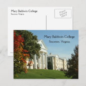Mary Baldwin College Staunton VA Virginia Briefkaa Briefkaart (Voorkant / Achterkant)