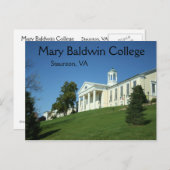 Mary Baldwin College Staunton VA Virginia Briefkaa Briefkaart (Voorkant / Achterkant)