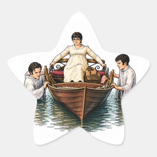 Mary Bennet's ultieme bootreis Ster Sticker (Voorkant)