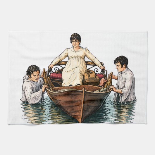 Mary Bennet's ultieme bootreis Theedoek (Horizontaal)