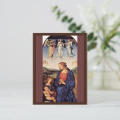 Mary bewondert het kind met de Archangel Gabriel Briefkaart (Staand voorkant)