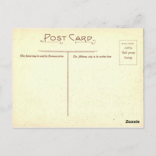 Mary bezoekt haar neef Elizabeth, middeleeuws Briefkaart (Achterkant)