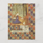 Mary bezoekt haar neef Elizabeth, middeleeuws Briefkaart (Voorkant)