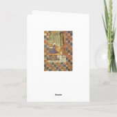 Mary bezoekt haar neef Elizabeth, middeleeuws Feestdagen Kaart (Achterkant)