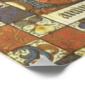 Mary bezoekt haar neef Elizabeth, middeleeuws Poster (Hoek)