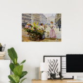 Mary bij de Flower Merchant Poster (Thuiskantoor)