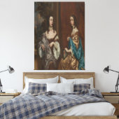 Mary Capel (1630–1715), Later Duchess of Beaufort Canvas Afdruk (Insitu (Slaapkamer))