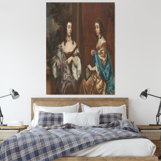 Mary Capel (1630–1715), Later Duchess of Beaufort Canvas Afdruk (Insitu (Slaapkamer))