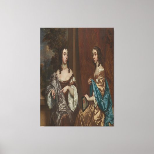 Mary Capel (1630–1715), Later Duchess of Beaufort Canvas Afdruk (Voorkant)