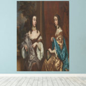 Mary Capel (1630–1715), Later Duchess of Beaufort Canvas Afdruk (Insitu (Houten vloer))