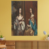 Mary Capel (1630–1715), Later Duchess of Beaufort Canvas Afdruk (Insitu (Woonkamer))