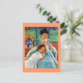 Mary Cassatt art: Jonge moeder, Cassatt schilderij Briefkaart (Staand voorkant)