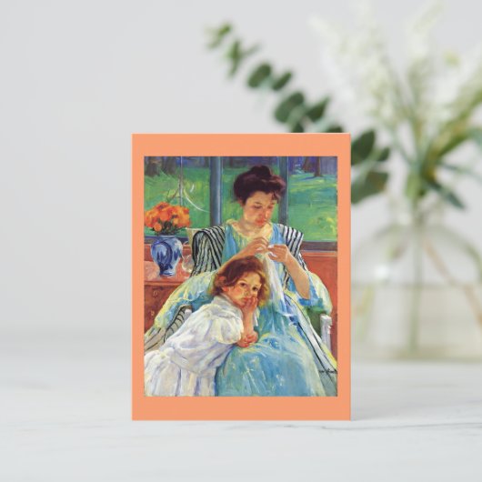 Mary Cassatt art: Jonge moeder, Cassatt schilderij Briefkaart (Staand voorkant)