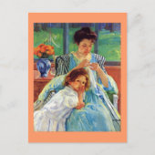 Mary Cassatt art: Jonge moeder, Cassatt schilderij Briefkaart (Voorkant)