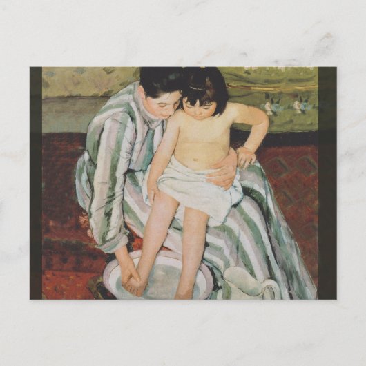 Mary Cassatt Child's Bath Painting Briefkaart (Voorkant)
