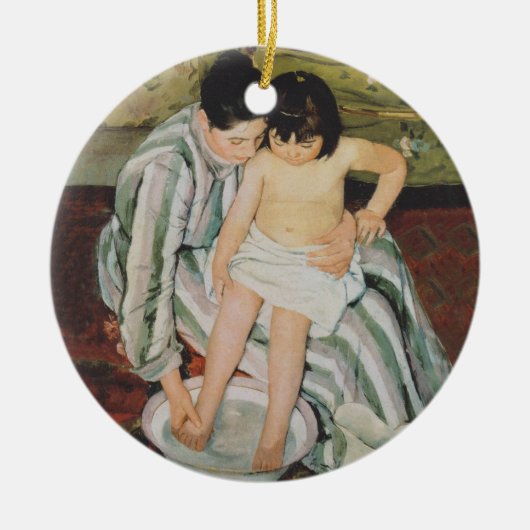 Mary Cassatt Child's Bath Painting Keramisch Ornament (Voorkant)