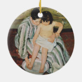 Mary Cassatt Child's Bath Painting Keramisch Ornament (Achterkant)