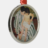 Mary Cassatt Child's Bath Painting Metalen Ornament (Rechts)
