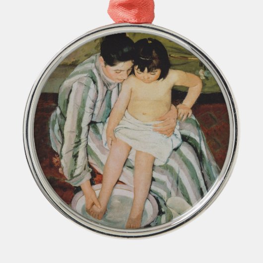 Mary Cassatt Child's Bath Painting Metalen Ornament (Voorkant)