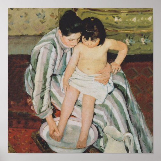Mary Cassatt Child's Bath Painting Poster (Voorkant)