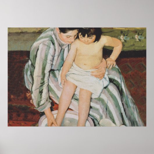 Mary Cassatt Child's Bath Painting Poster (Voorkant)
