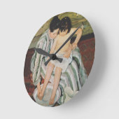 Mary Cassatt Child's Bath Painting Ronde Klok (Hoek)